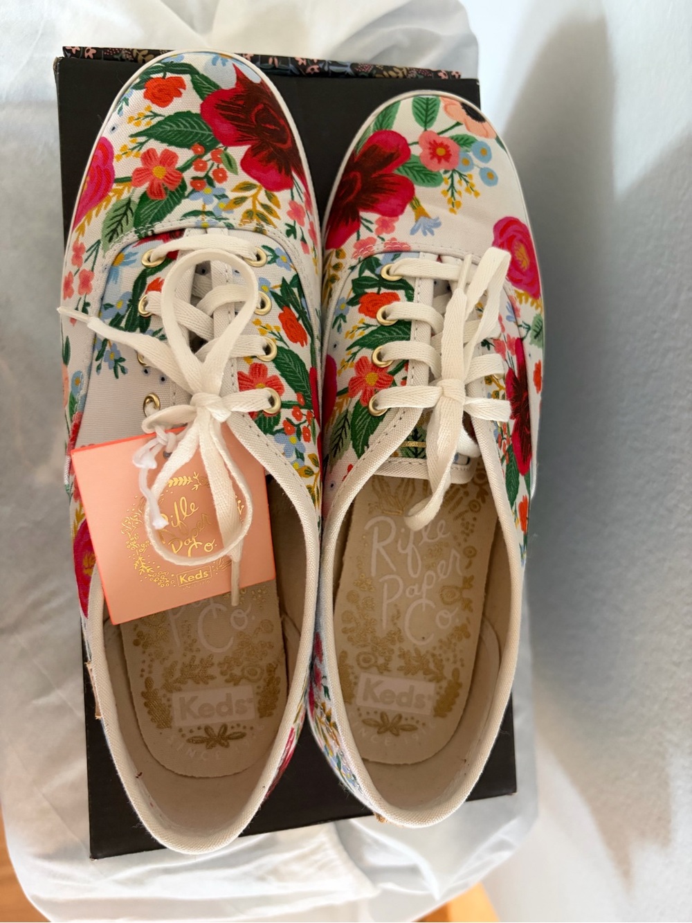 EUC/Like-New Keds x Rifle Paper Co. Champion Sneakers in Wild Rose (Read Desc.) - Picture 4 of 8